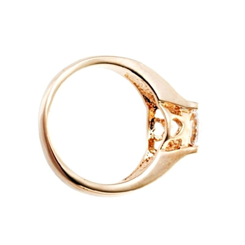 Vellaire™ 18K Rose Gold 1.5ct Side Stone Crystal Wedding Ring